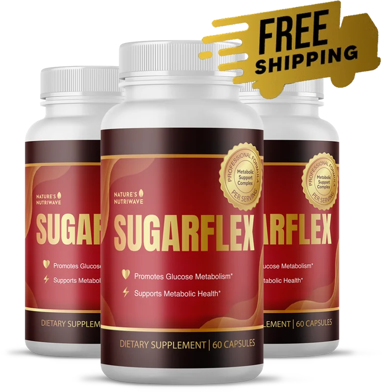 SugarFlex blood sugar and blood pressure support three-bottle pack